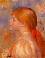 Renoir, Pierre Auguste - Girl with a Red Hair Ribbon